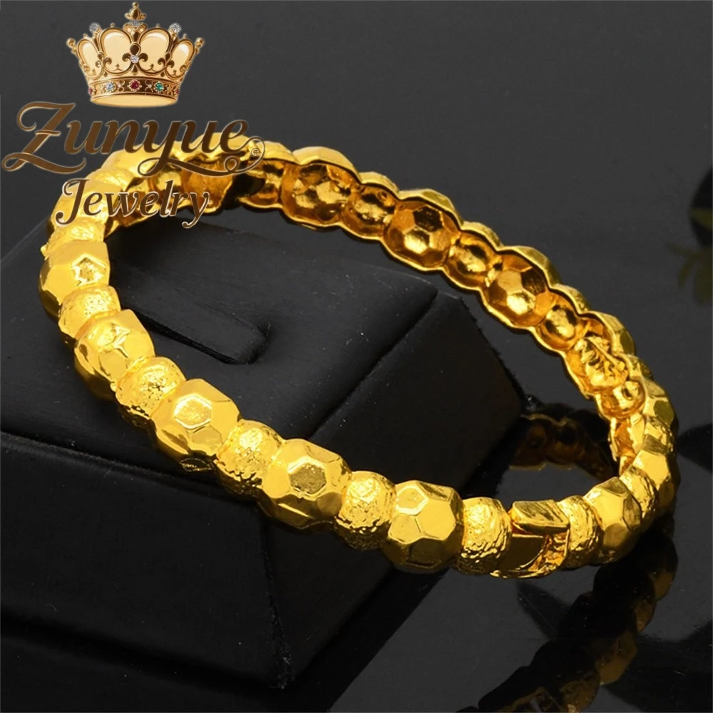 

Sand Gold Bracelet With Hollowed-Out Patterns Luxury Quality Jewelry Fashion Jewelry Exquisite Elegant Charm Popular Gift Friend