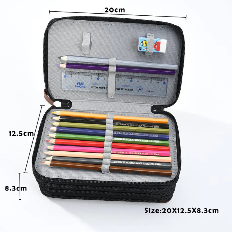 Geheimnis Garten 72 Löcher Tragbare Blei Bleistift Fall Große Kapazität Vier Schicht Zeichnung Stift Tasche Kinder Multifunktions Briefpapier Pouch