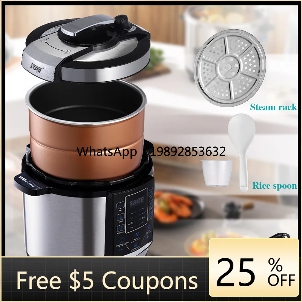 

AB 6L Household Rice Cooker and Soup Maker with Reservation Function, Electric Pressure Cooker