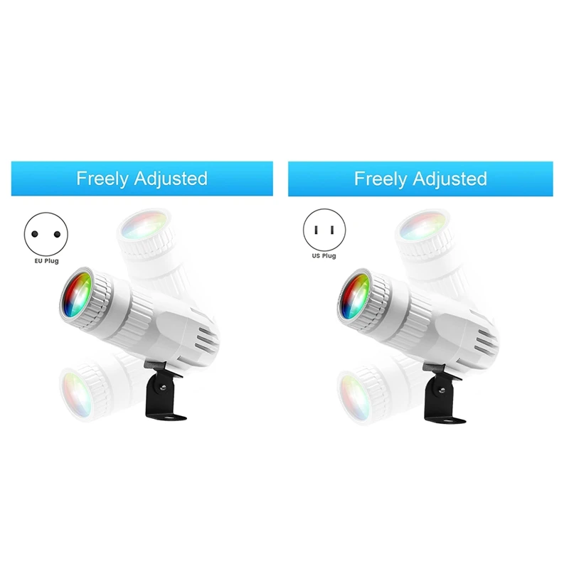 

Pinspot Light For Disco Ball 15W RGBW 4 In 1 Mirror Ball Light + Remote Control For Parties DJ Disco Club US Plug