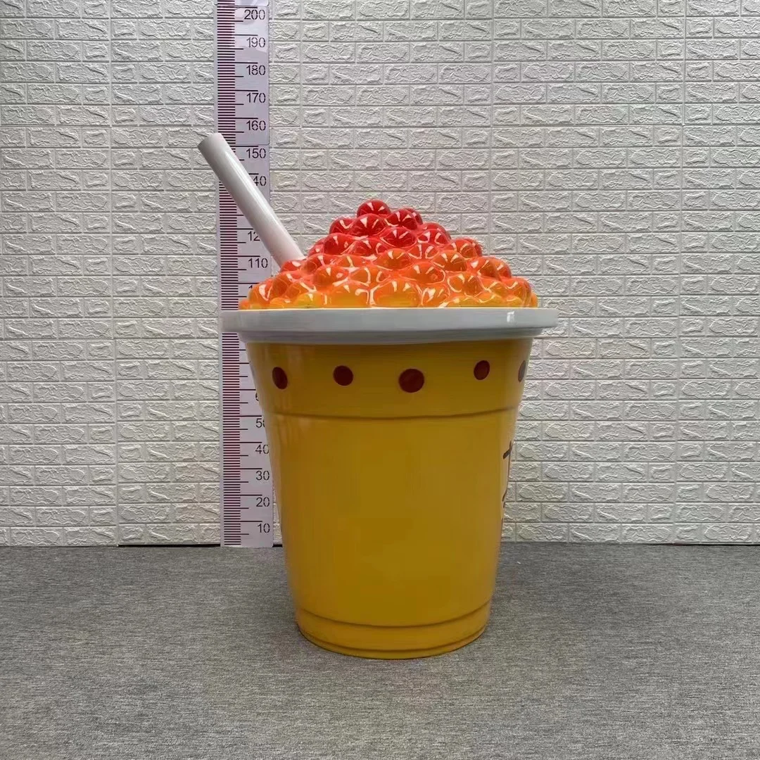 

Life Size Dessert Sculpture Fiberglass Sculpture for Outdoor Dining Donut Decoration