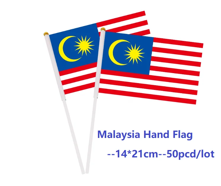 Custom Malaysia National Flag 90x150cm Hand Flag 14x21cm Car Banner 30x45cm Home Decor Customizable Size National Bunting