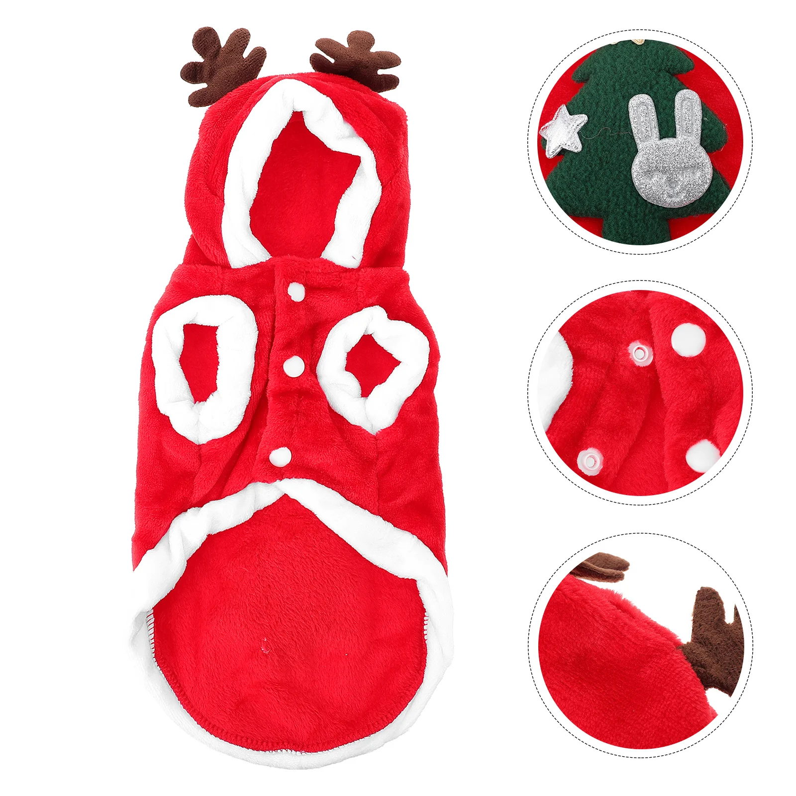 

Dog Christmas Clothes Pet for Xmas Party Small Warm Clothing Keep Special Occasions Apparel Flannel Outfit Cold-proof