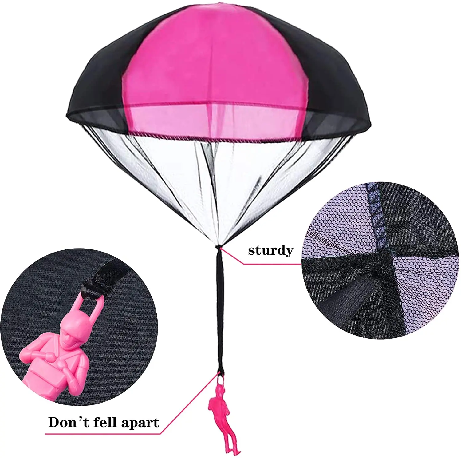 5pcs/lot Parachute Toy  No Tangle Throw Parachute Men Outdoor Sport Toy Children Paratrooper Toy Hand Throw Parachute Army Man