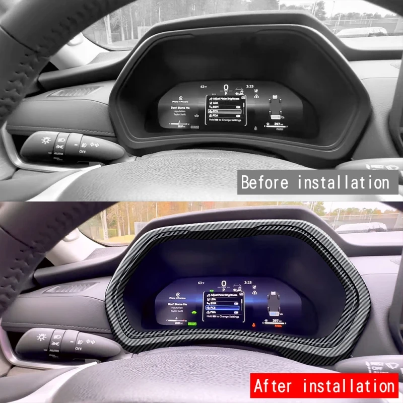

Для Toyota Grand Highlander 2024 2025 Abs интерьер 3d детали приборной панели панель дисплея декоративное кольцо накладка