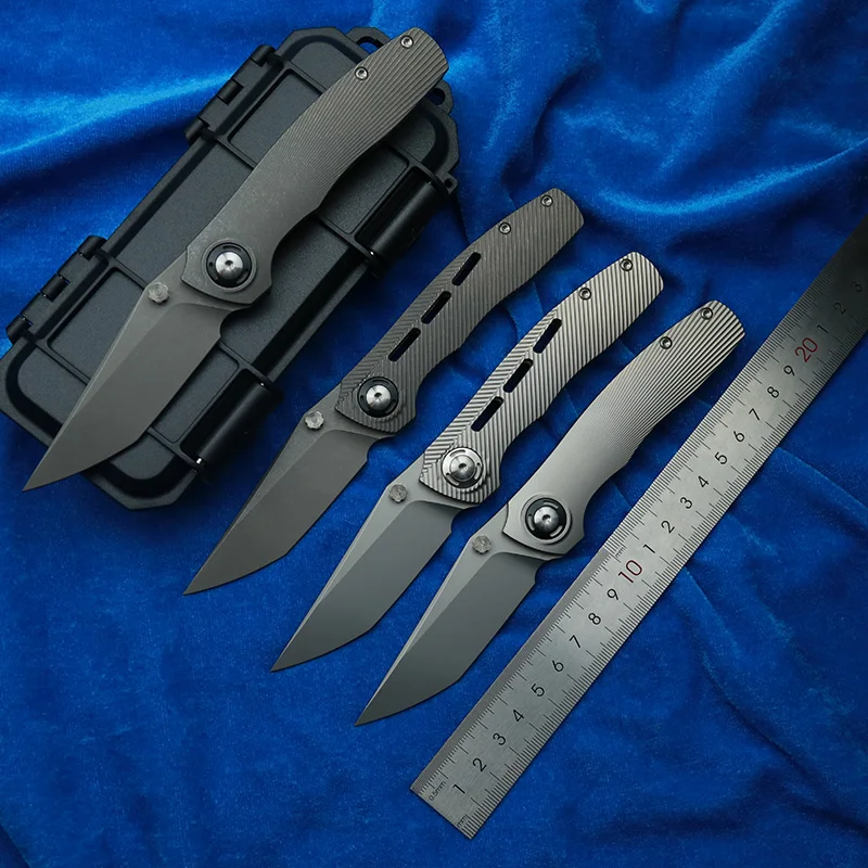 

LEMIFSHE Dukling Real M390 Blade Titanium Handle Ceramic Bearings Pocket EDC Tool Camping Kitchen Outdoor Folding Knife