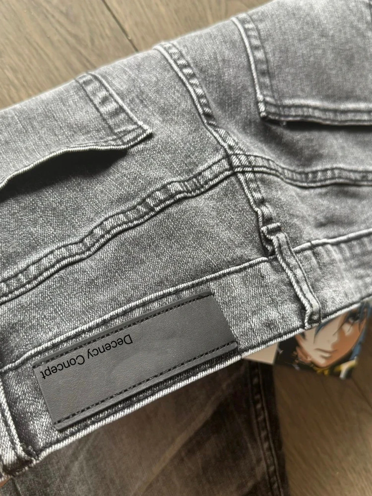 Jixuan アメリカンウォッシュドブラックカウ30 クリー - Men'S Fashion Grey Jeans のレビューと価格
