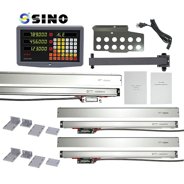 Complete Set Lathe Tool 3 Axis Digital Readout Dro With 3 Pieces 70-1000mm Glass Linear Scale Encoder Sensor For Milling Lathe