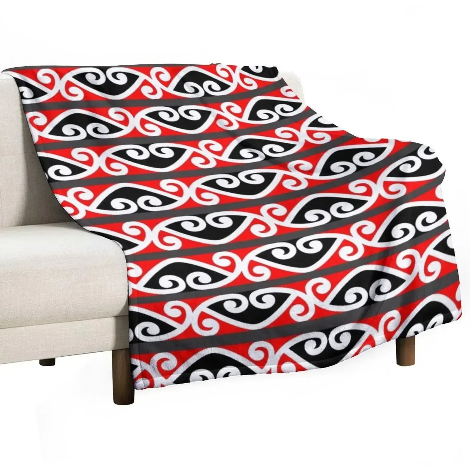 

Kowhaiwhai Design Throw Blanket Winter beds Tourist Blankets