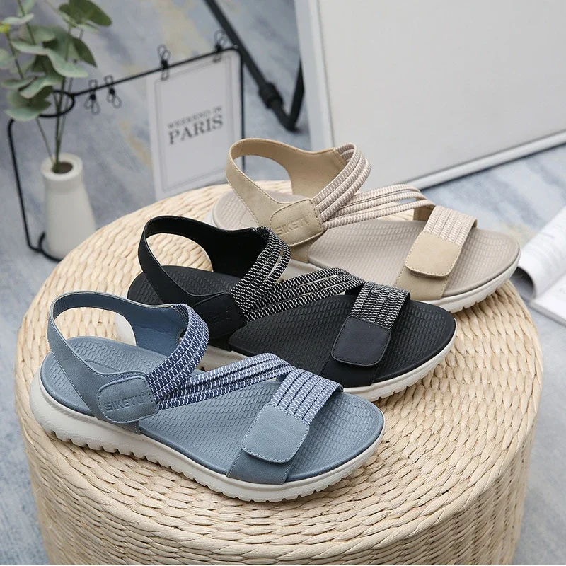 Women New Fashion Elegant Sandals  Summer New Outdoor Sports Beach Wedge Height Increase Womens Comfortable Opened Toe Shoes