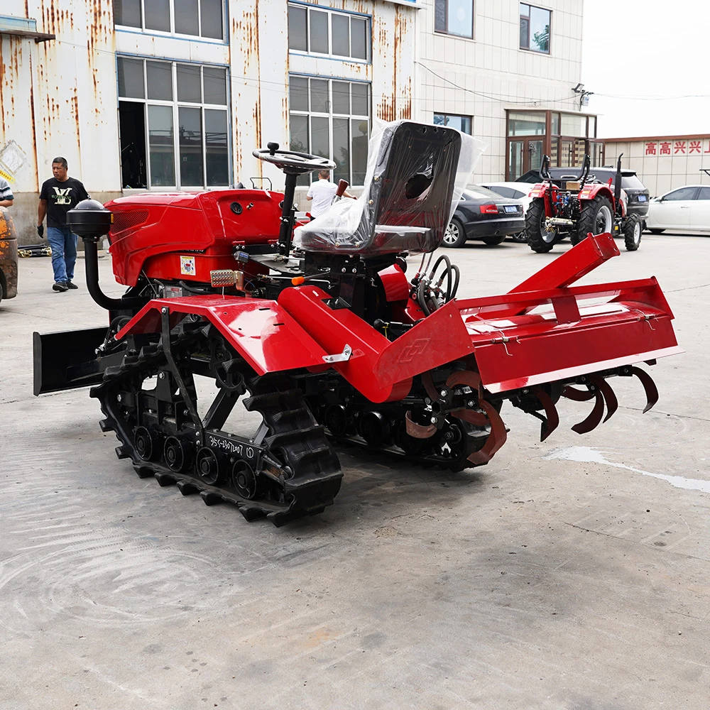 Factory Supplies Agricultural Orchard Track Type Plow 35 Horsepower Small Track Multifunctional Tractor