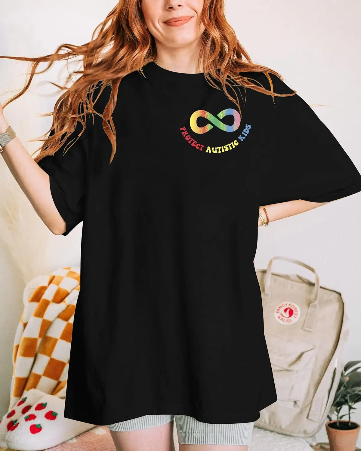 Chemise de sensibilisation à l'autisme T-shirt ample pour femmes: protéger les enfants autistes chemise éducation spéciale haut pour enseignant vêtements de maman autiste