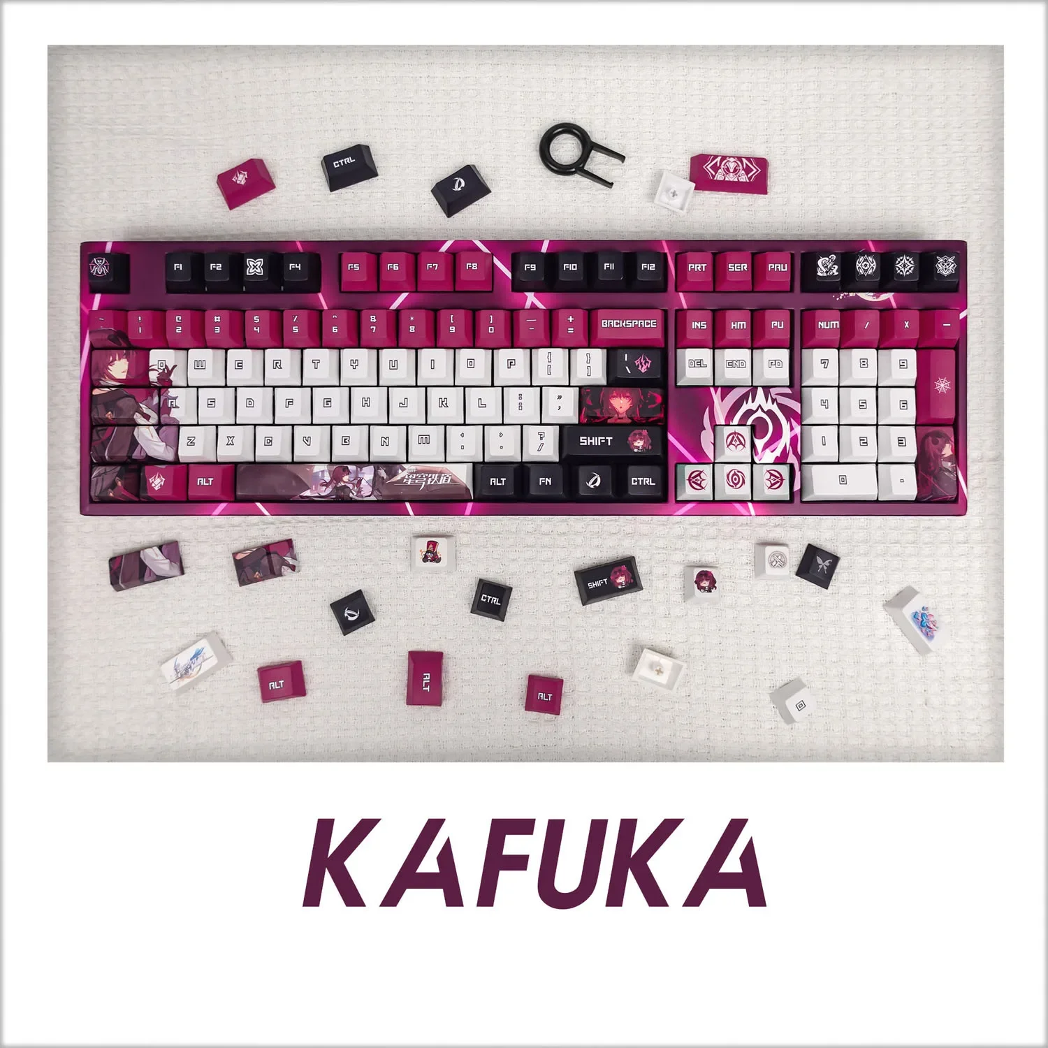 Honkai Impact 3 Kafka Keyboard Keycaps Star Rail Game Keyboard anime Animation Machinery PBT Tongren Neighborhood