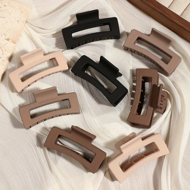 4 Stück matte Acryl-Anti-Rutsch-Haarklammern in Haifischform | Haarnadeln für Frauen | Set Haaraccessoires geeignet für alltägliche Frisuren. – Detail 2