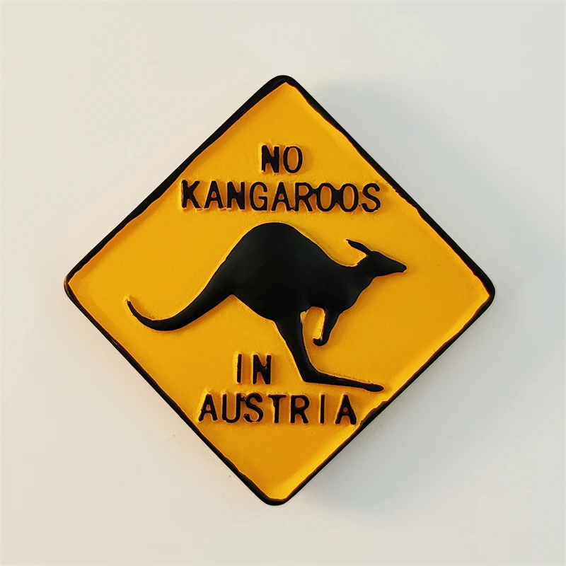 Australia，No Kangaroos in Austria，3D Stereoscopic，Tourism souvenirs，Resin painting，decoration home，refrigerator magnets