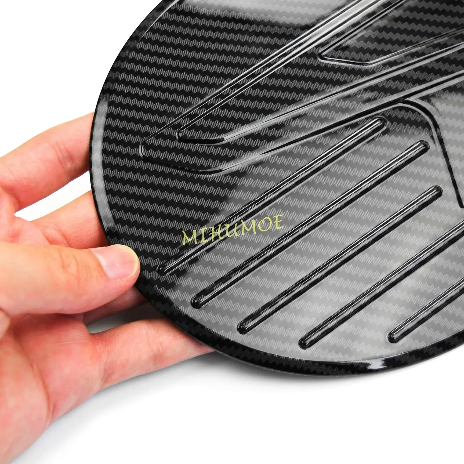 For Mazda CX30 CX-30 DM 2020-2024 Carbon Fiber ABS Car Exterior Gas Oil Fuel Tank Cap Decoration Cover Trim Mouldings