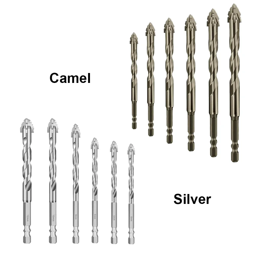 Эксцентриковое сверло с 4 лезвиями, набор сверл для бетонного кирпича из твердого сплава, 4/5/6/8/10/12 мм, четырехгранные зубчатые сверла