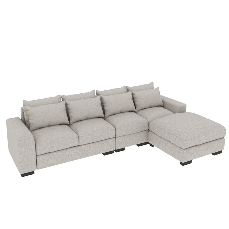 

For NOVA Living Room Couch Sofas 21BSSC006 White Fabric Sofa Cover Corner Modular Sofa Sectional Couch Set Modern Furniture