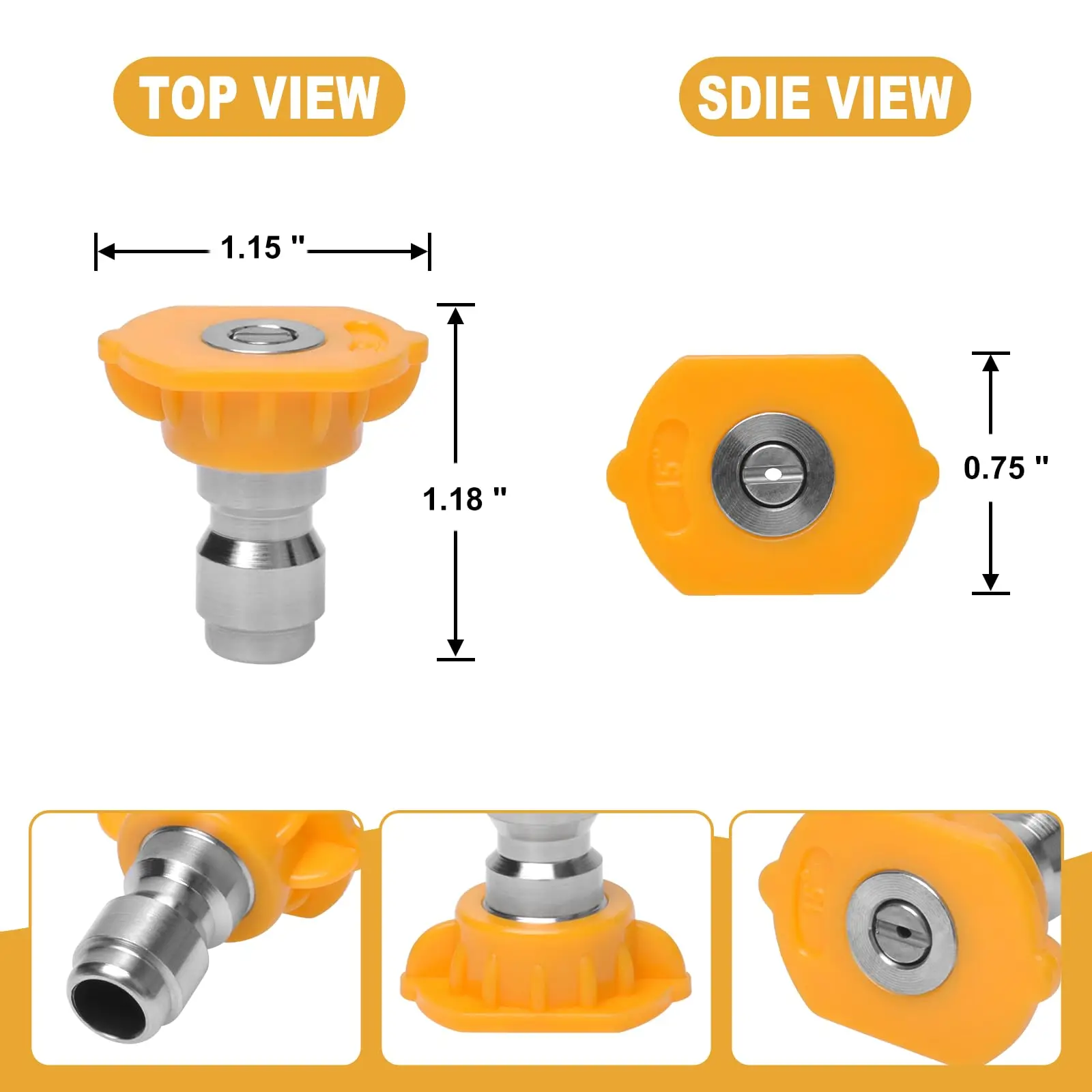 Pressure Washer Sprayer Nozzle Tip 1/4\