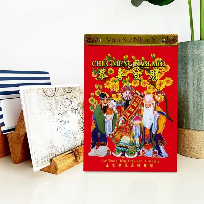 Vietnamese New Year Calendar 2025 Lunar New Year Calendar Tearable Annual Monthly Calendar The Year Of Snake Calendar for Wall