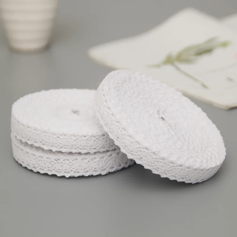 

2 см x 15 м хлопковая кружевная бейка, винтажная кружевная лента, вязаная крючком хлопковая кружевная лента для свадебного декора, принадлежности для шитья своими руками ﻿