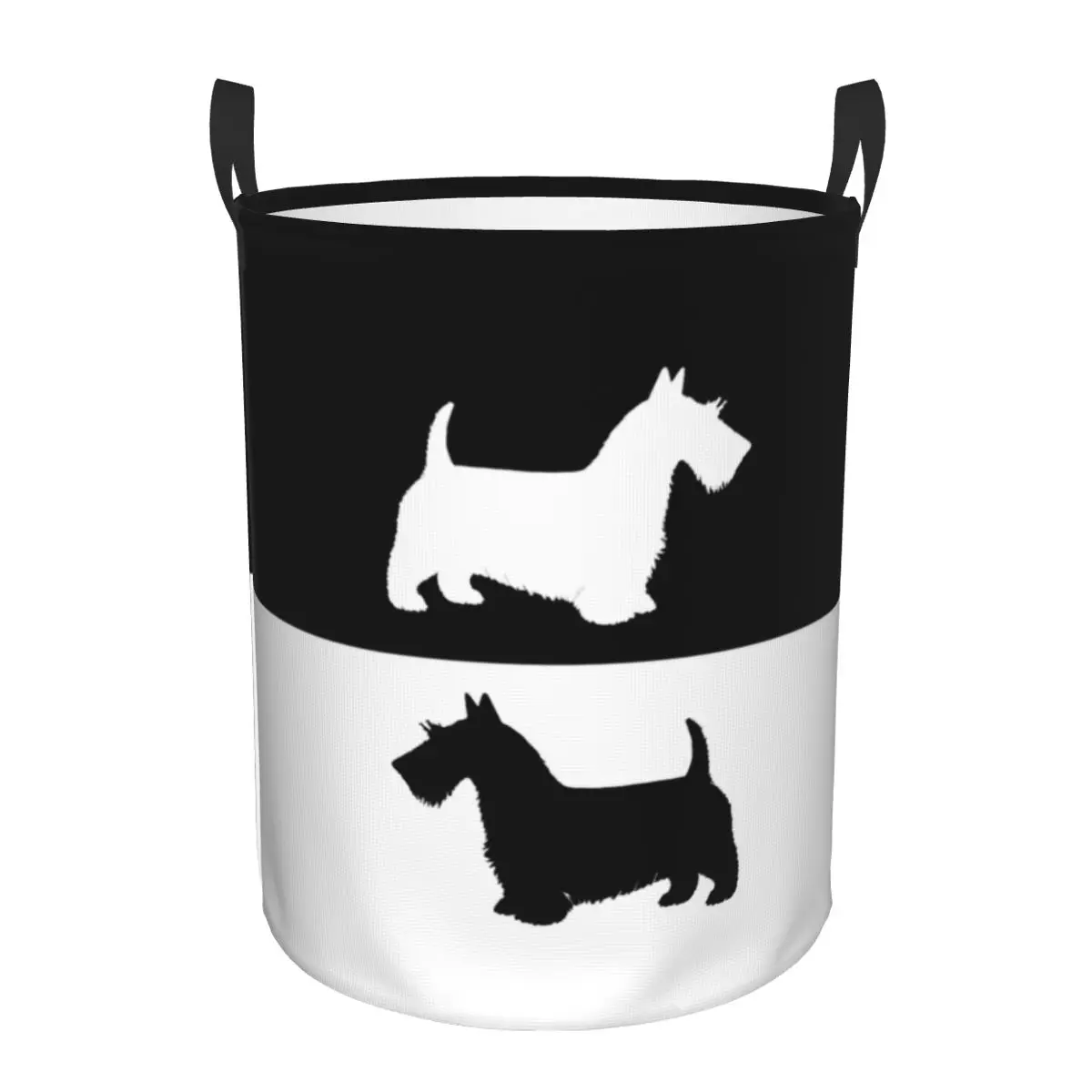 Custom Scottish Terrier Laundry Basket Foldable Scottie Dog Clothes Hamper for Nursery Kids Toys Storage Bin