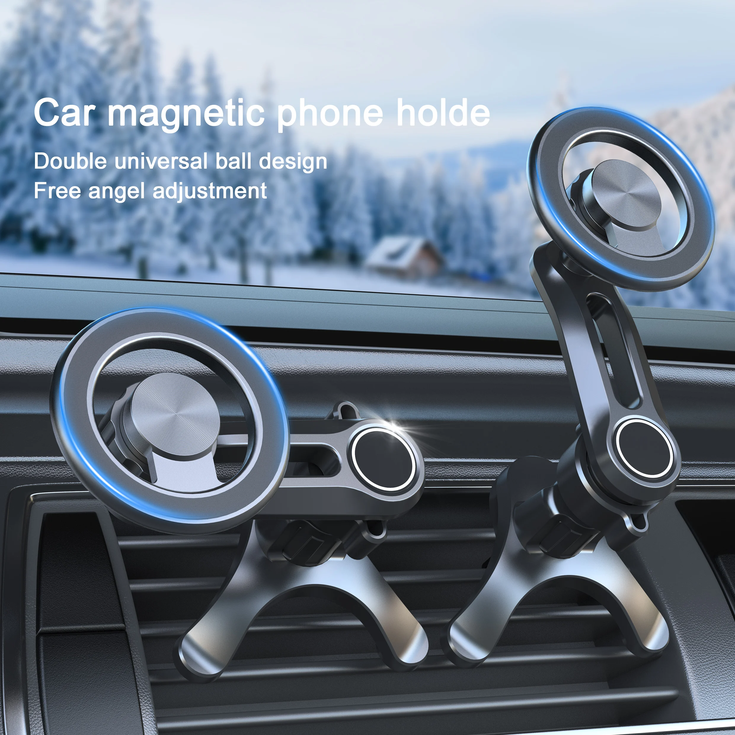 Lüftungsschlitz-Handyhalterung fürs Auto mit Metallhaken und Magnetbefestigung, kompatibel mit iPhone 17/16/15/14/13 Serie und allen Smartphones – Detail 9