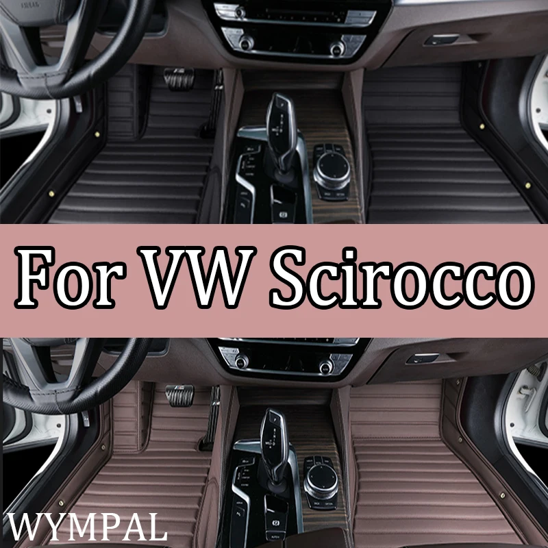 

Luxury Custom Car floor mats for VW VW Scirocco 2009 2010 2011 2012 2013 2014 2015 2016 2017 auto foot Pads automobile carpet