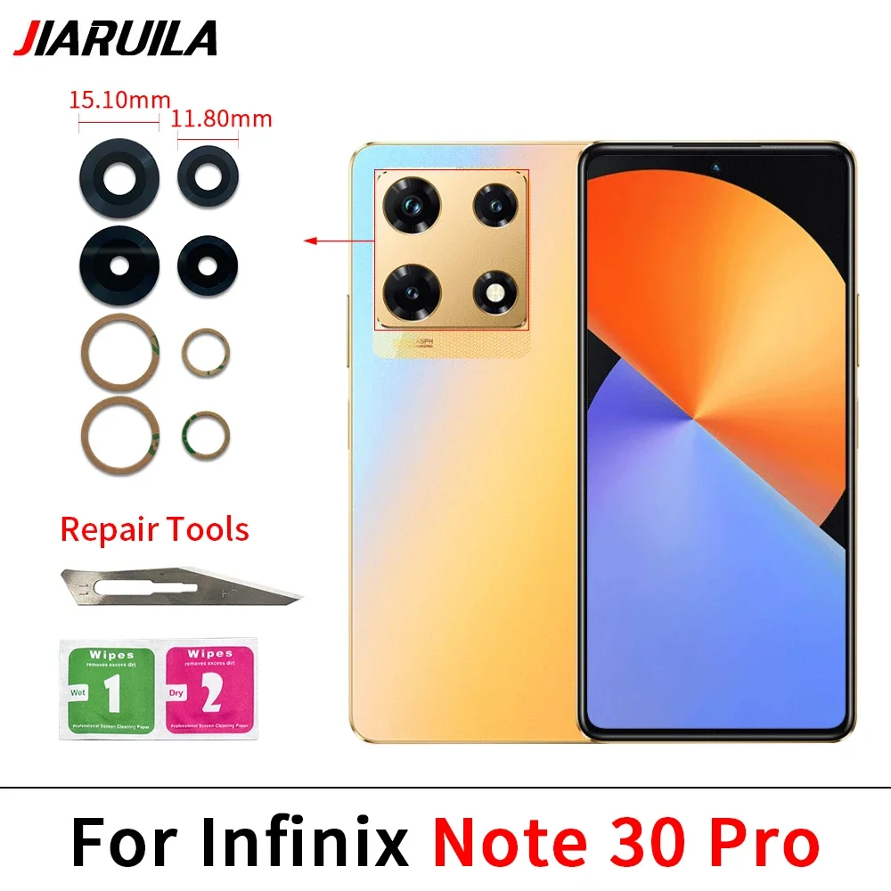 NEW Back Rear Camera Glass Lens Cover With Adhesive For Infinix Note 12i 30 4G 5G 40 11 Pro 5G 10 X6833B X6832 X6851 X697 X693