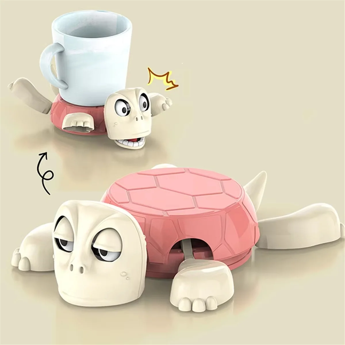 NEW 3D Printed Turtle Coaster - Funny Expression Insulated Cup Mat for Home/Office, Decorative Mug Holder B