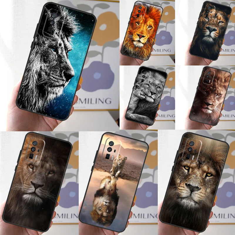 Lion Head Case For Xiaomi 14 Ultra 12 13 Lite 11T 12T 13T Pro POCO X6 Pro X3 X4 X5 M5s M6 F3 F5 Cover