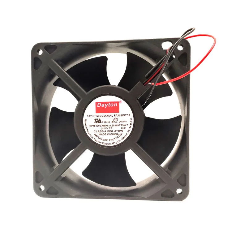 

DAYTON 107 CFN AXIALFAN 4WT39 DC 24V 120x120x38mm 2-Wire Server Cooling Fan