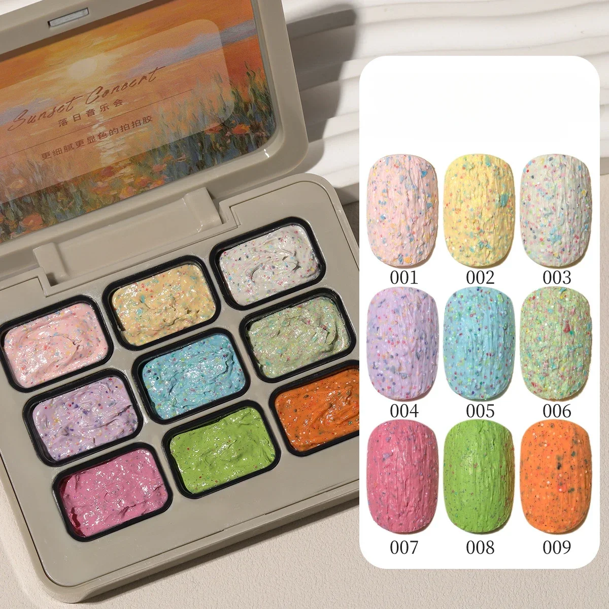 

9Colors Sculpture Oil Painting Soak Off Gel Nail Modeling Gel Carving Nail Texture Glue Soild 3D Sculpture Creative DIY Gel