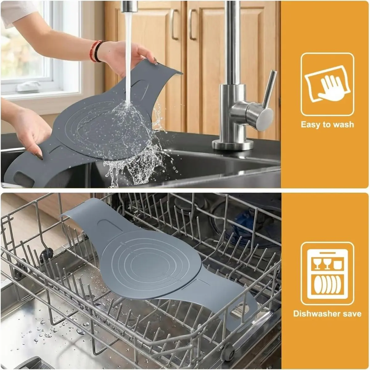 PHONE&GEAR Silicone Bread Sling 2 Pack for Dutch Oven, Non-Stick Reusable Sourdough Baking Mat, Easy Dough Transfer Tool