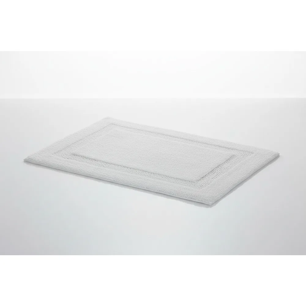 

Soft Cotton Bath Rug 50x30 Inch Non-Slip Backing, Plush Textured Border for Bathroom Spa Kitchen Hotel