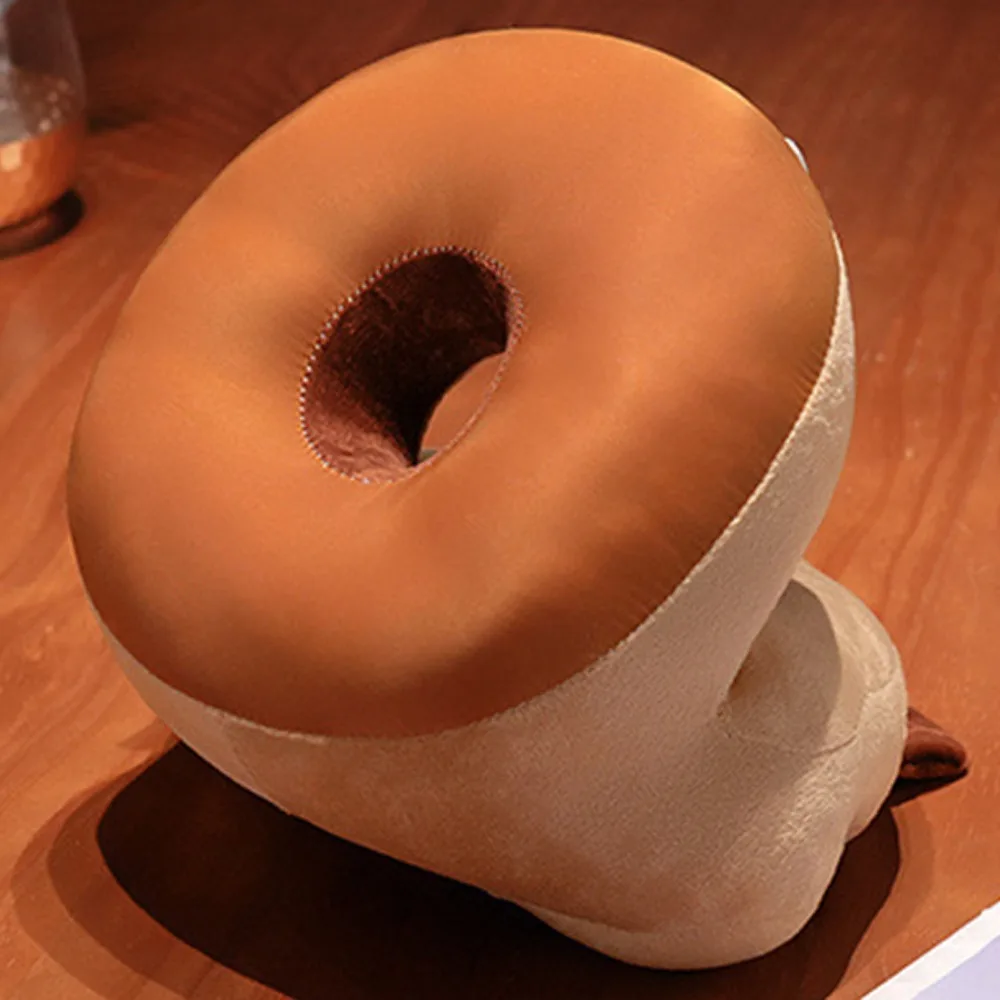Removable Circular Capybara Nap Pillow Cartoon Fluffy Capybara Table Rest Pillow Soft Face Down Capybara Plush Pillow Library