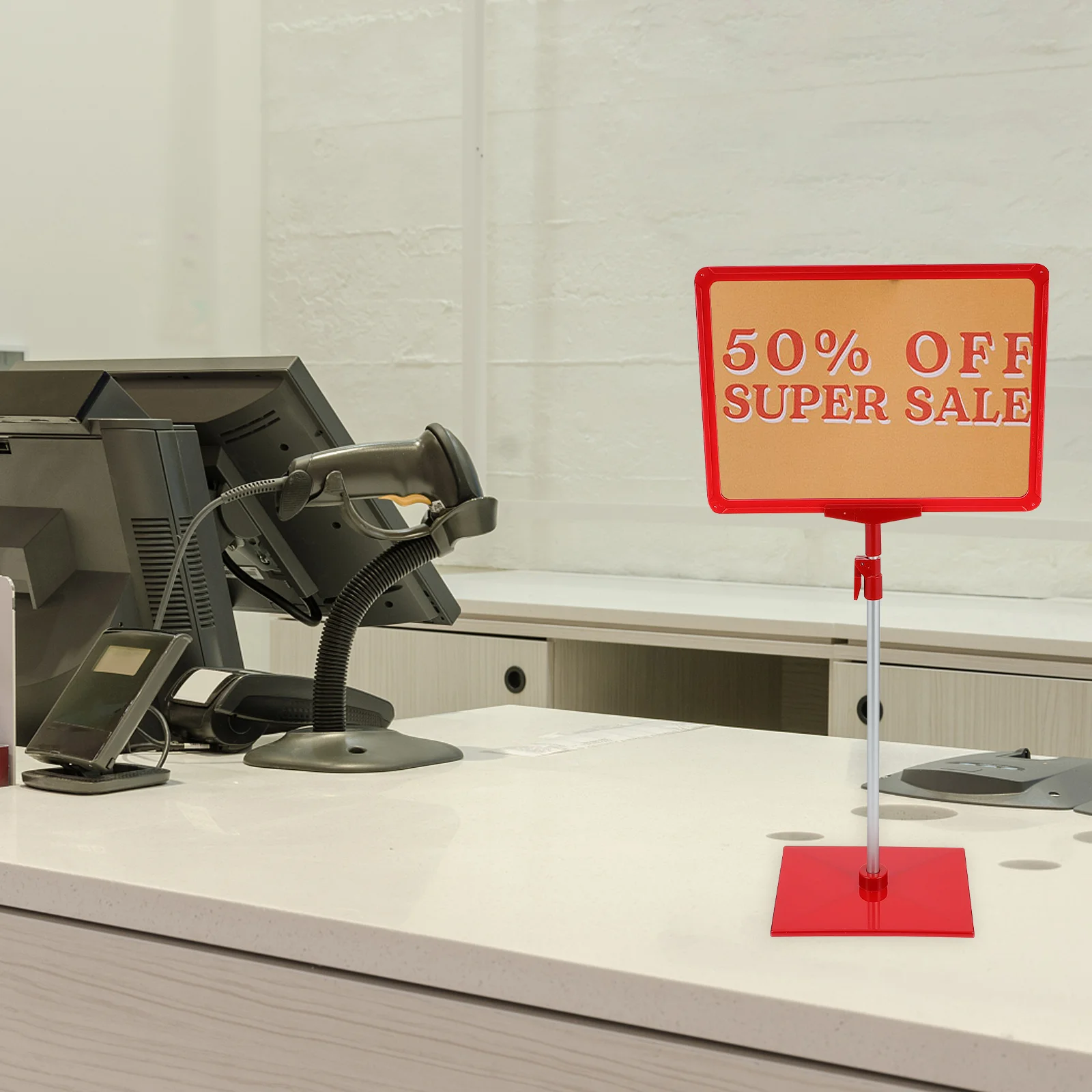 

1Pcs A4 Poster Holder Adjustable Height Sign Display Stand for Indoor Outdoor Advertising Banner Price Tags PVC Film Poster Show