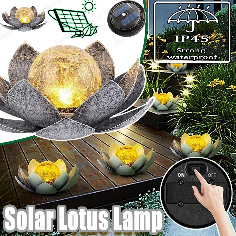

1/2Pcs Solar Garden Lights Outdoor Waterproof LED Lotus Solar Lamp Sunlight Yard Patio Lawn Path Driveway Decor Landscape Lights