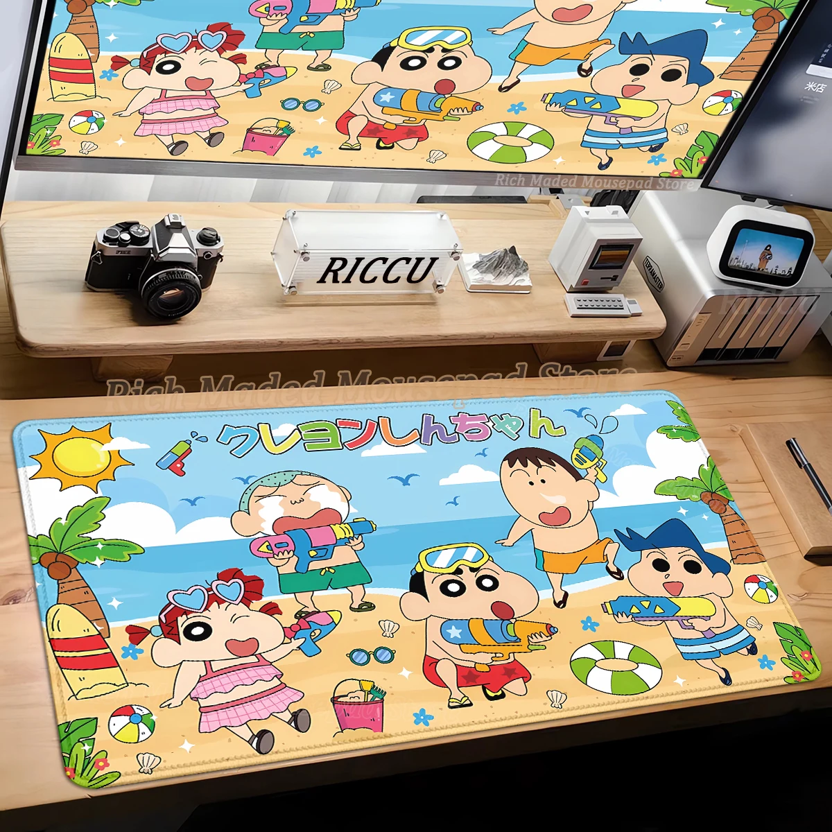 

Kawaii Anime Mats Crayon Shin-chans Gaming Mouse Pad 90x40cm Large Mousepad PC Accessories Gamer Desktop Decort Office Mouse Mat