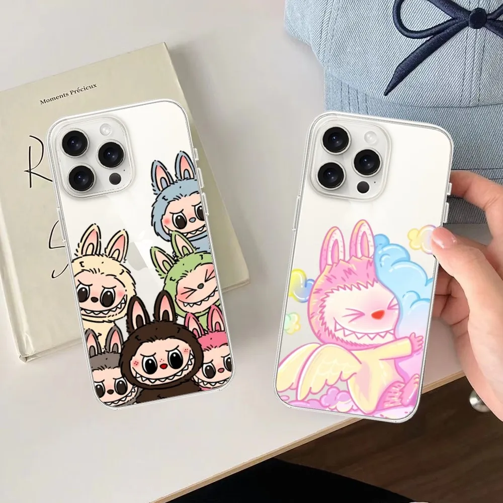 Cartoon Cute Labubu  Phone Case For Xiaomi 12 11PRO Ultra LITE Redmi NOTE7 8 9 K40pro Transparent Cover