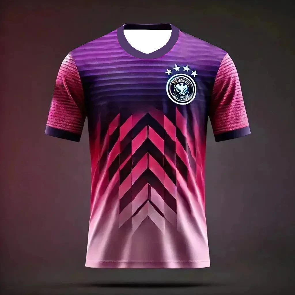 New Popular Gradual Change Color Breathable Fast Sweat Absorption Sportswear Germany Away Jersey European Cup Jersey