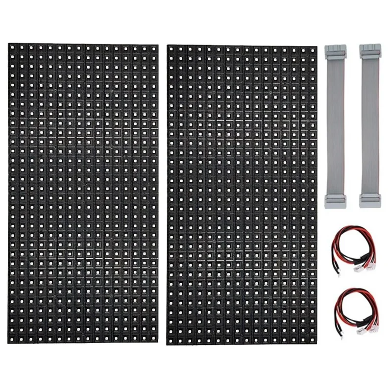 AU05 -2Pcs P10 Full Color Outdoor LED Module HUB75 SMD3535 32X16 Pixels LED Display Panel 320X160mm 1/4S Driver