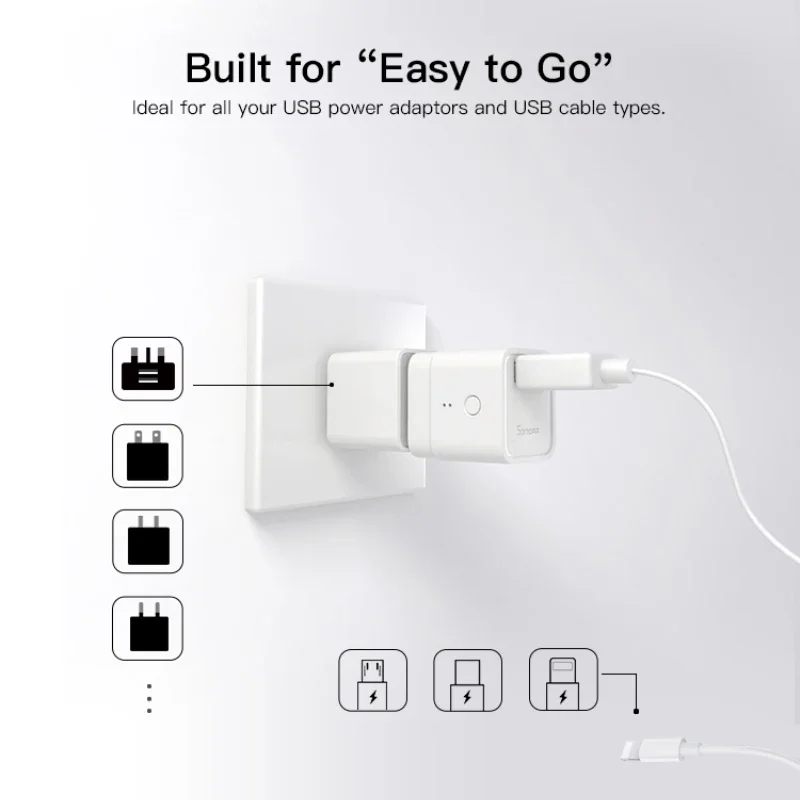 SONOFF Micro 5V Wireless USB Smart Adaptor Wifi Mini USB Power Adaptor Switch Works eWeLink APP Alexa Google Home For Smart Home