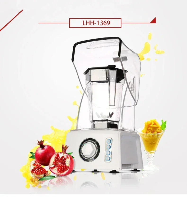 ماكينة صنع السموزي التجارية متعددة الوظائف ، آلة تكسير الثلج والفاكهة ، خلاط السموذي ، 1.2 لتر