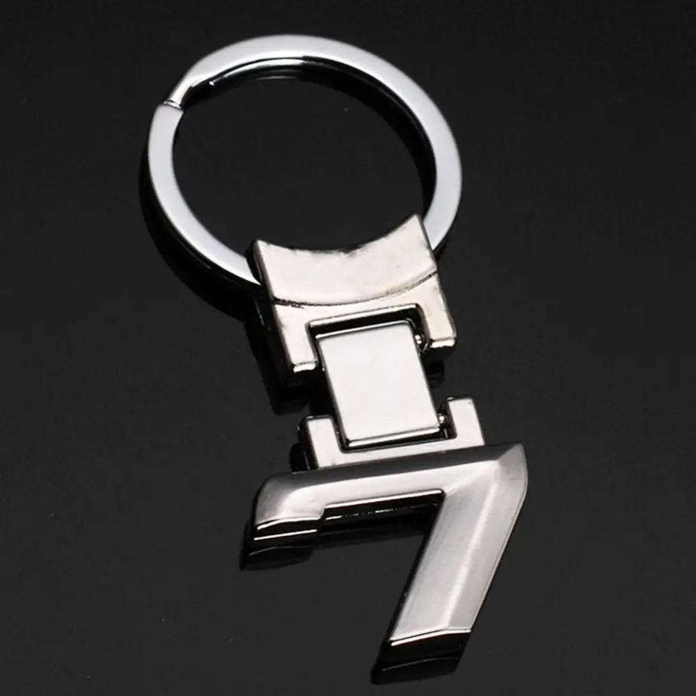 Mode Metall Digital Schlüsselbund 3D Kleine Auto Schlüsselbund Digitale Tragbare Logo Schlüssel Ring Für Adui/Lexus/Bezn/BMW 135678X