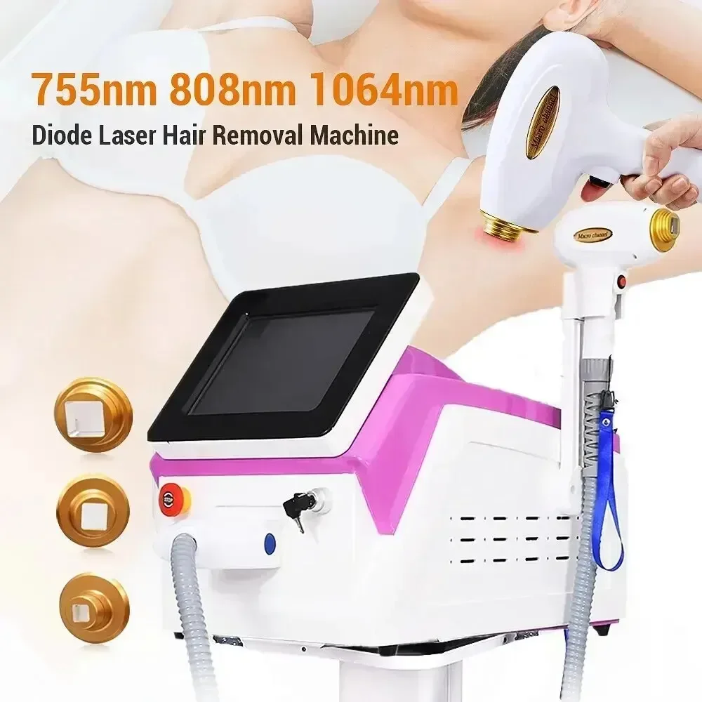 

2023 Newest 808nm Diode ICE Platinum Diode Hair Removal Machine 755 808 1064nm hair remove hair