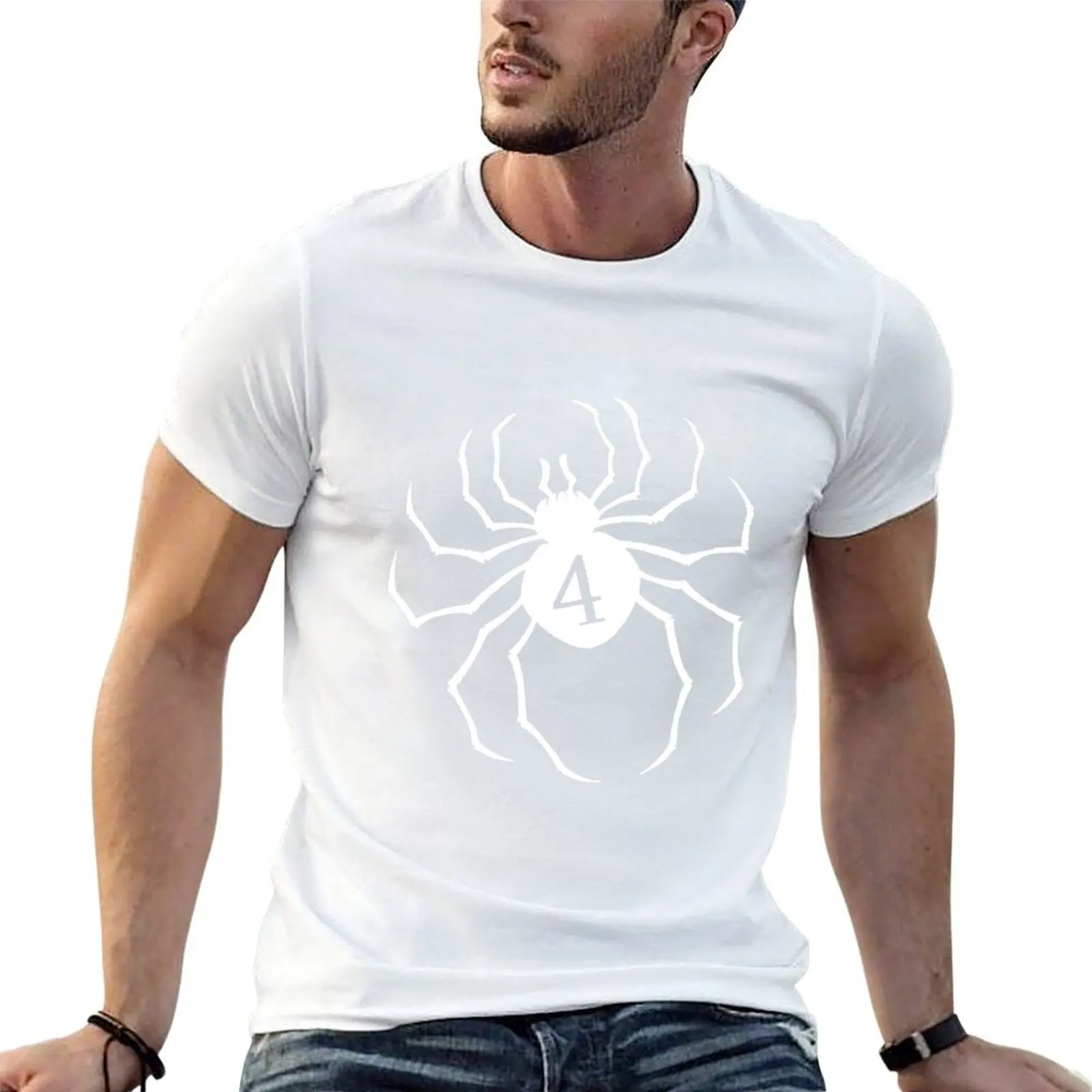 Araña escarlata blanca # 4, Camiseta HunterxHunter (grande) para correr, gimnasio, camiseta deportiva de manga corta