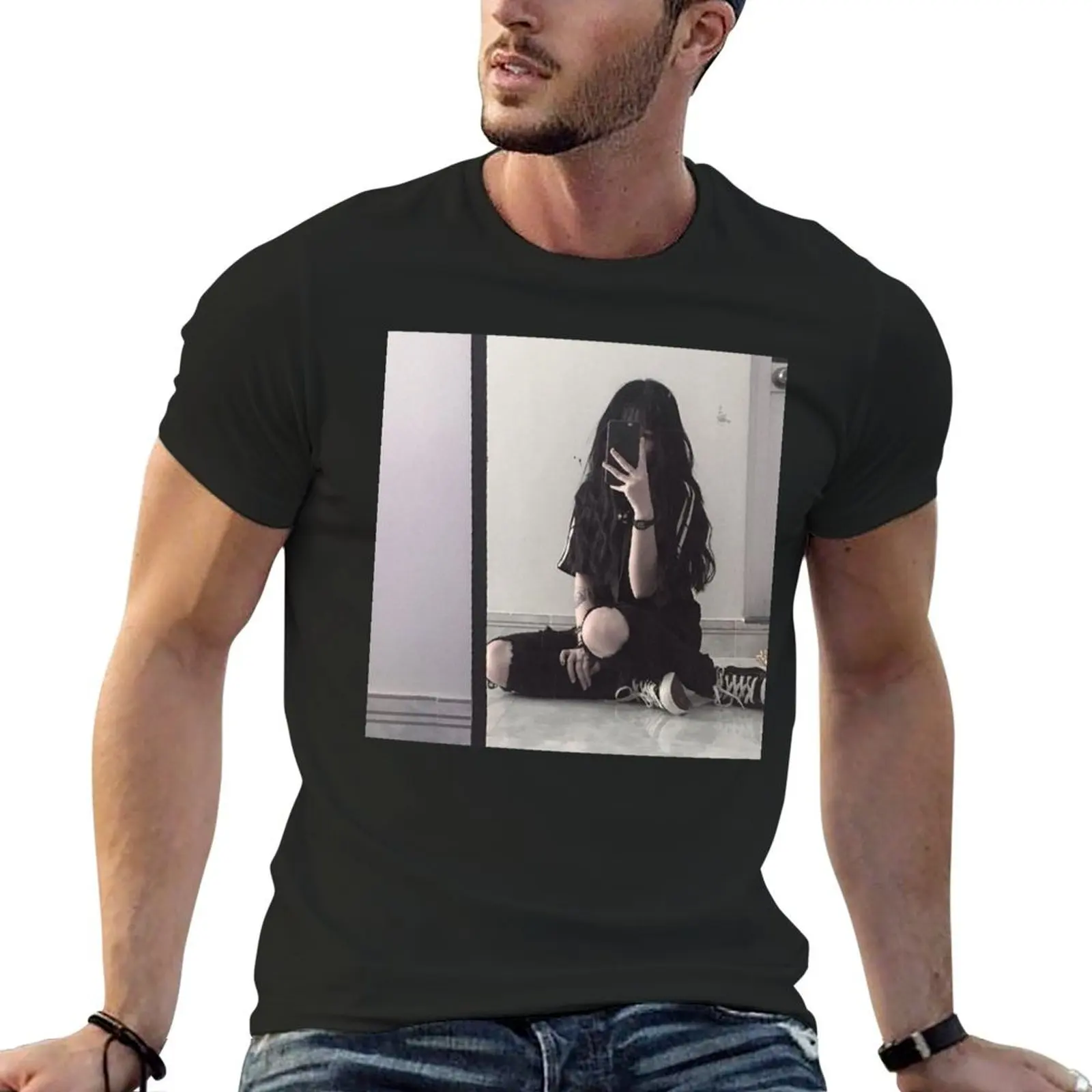 

emo sad princess T-Shirt boys whites Short sleeve tee plain shirts men graphic