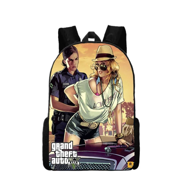 Grand Theft Auto Driver Women's Leisure Travel Backpack Youth Laptop Backpack Children's Backpack Gift Mochila Backpack