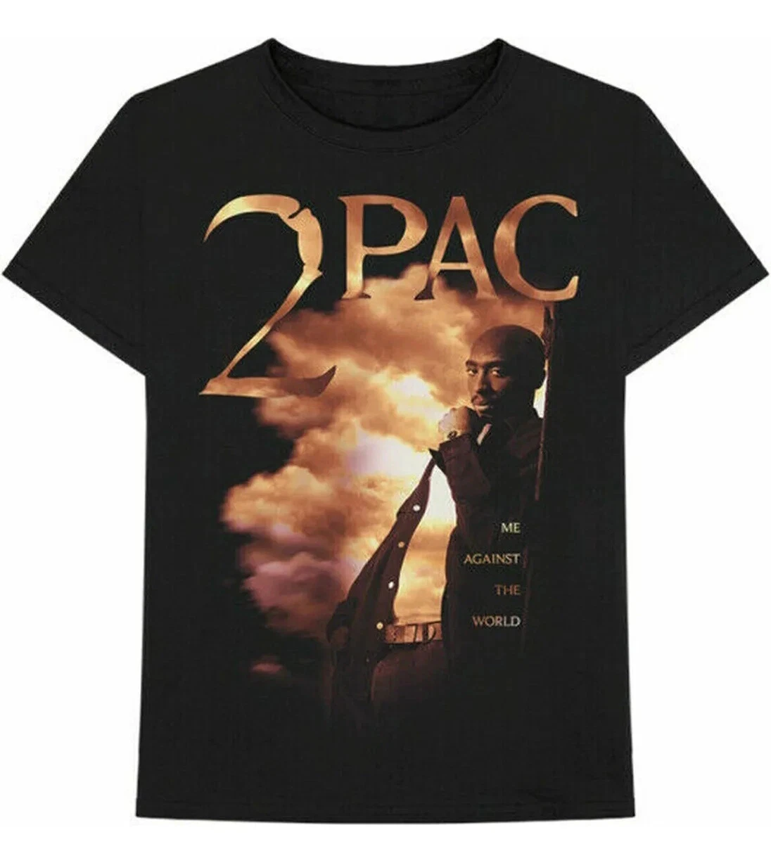 Tupac Hip Hop Tee - 2pac Middle Finger Praying Against The World Size S-4XL High-end Luxury Is for Both Men and Women Top Y2k